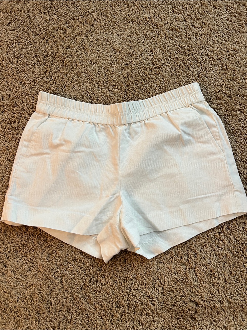 J. Crew Cream Athletic Elastic-Waist Shorts